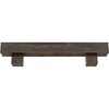 Ekena Millwork Kit w/ Alamo Corbels, NaturaL Honey Dew, 8"H x 12"D x 60"W Sandblasted Faux Wood Fireplace ManteL MANUSD08X12X60AOHD